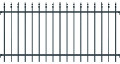 Aluminiumzaun Chaussee, anthrazit pulverbeschichtet, inklusive Pfostenhaltern