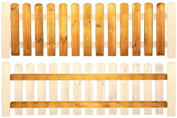 Staketen und Querriegel Kiefer kdi als Eizelteile für Standard-Zaunelemente
