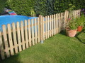 Staketen - Holzzaun Standard, 85cm gerade kdi, Garten zum Pool abgegrenzt zum Kinderschutz